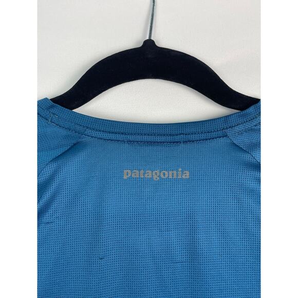 Patagonia Women’s Blue Short Sleeve Performance Running Shirt Size M - Picture 5 of 8